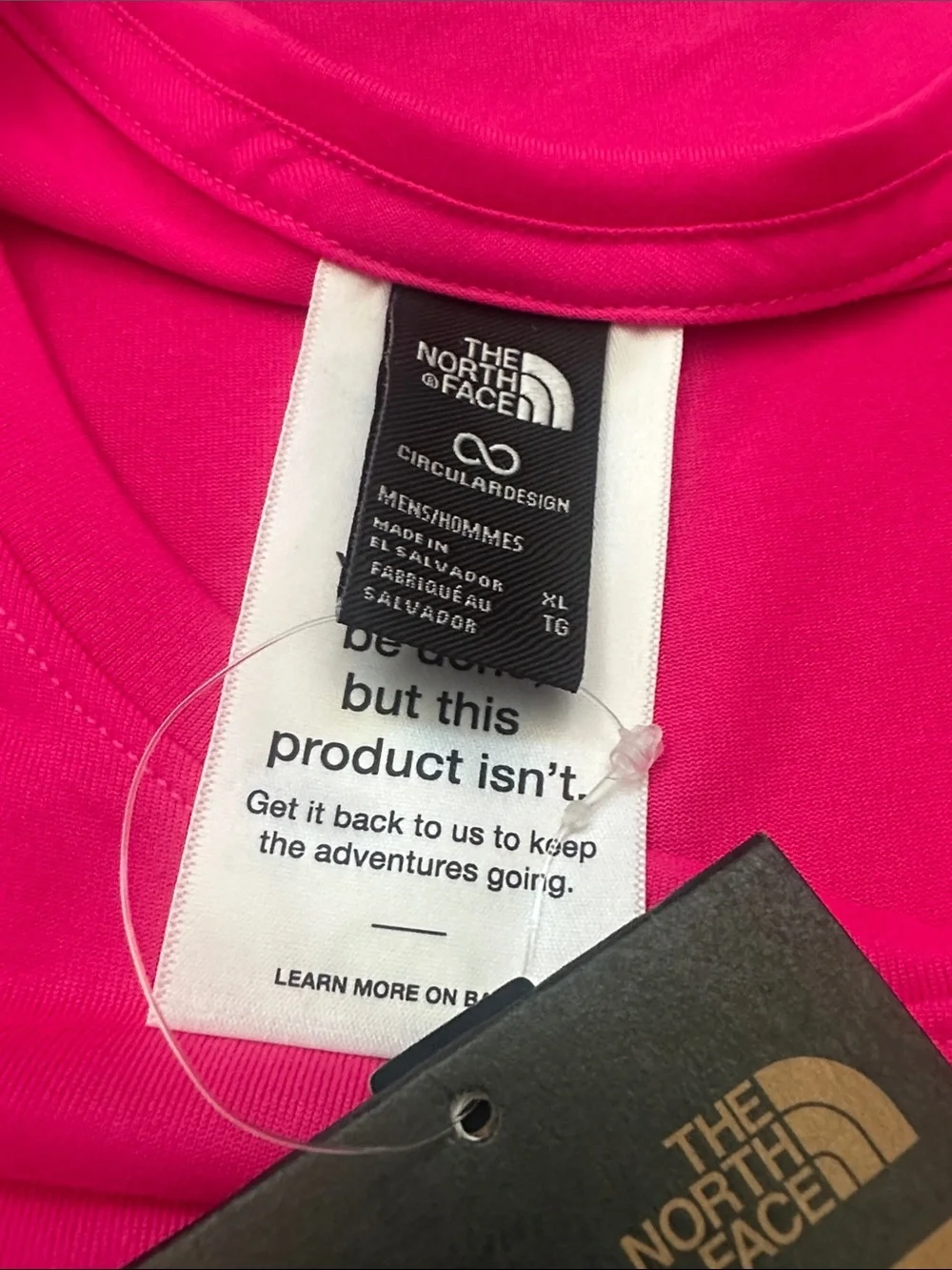 The North Face Men’s XL Elevation short sleeve pink glo colored t-shirt. NWT’s.